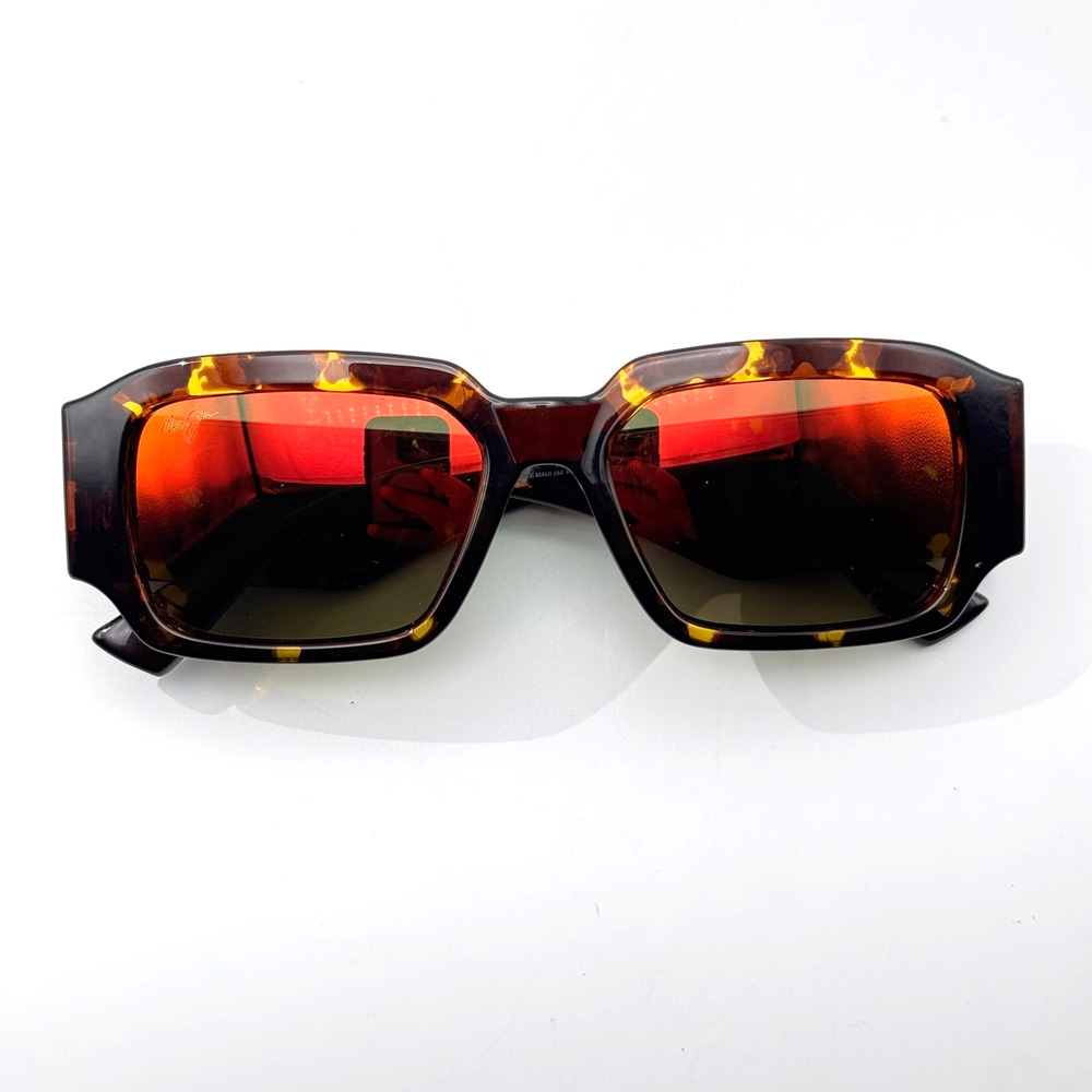 Maui Jim Sunglasses Kupale MP-RM MJ639 10 Dark Havana Rectangle Polarized 55mm
